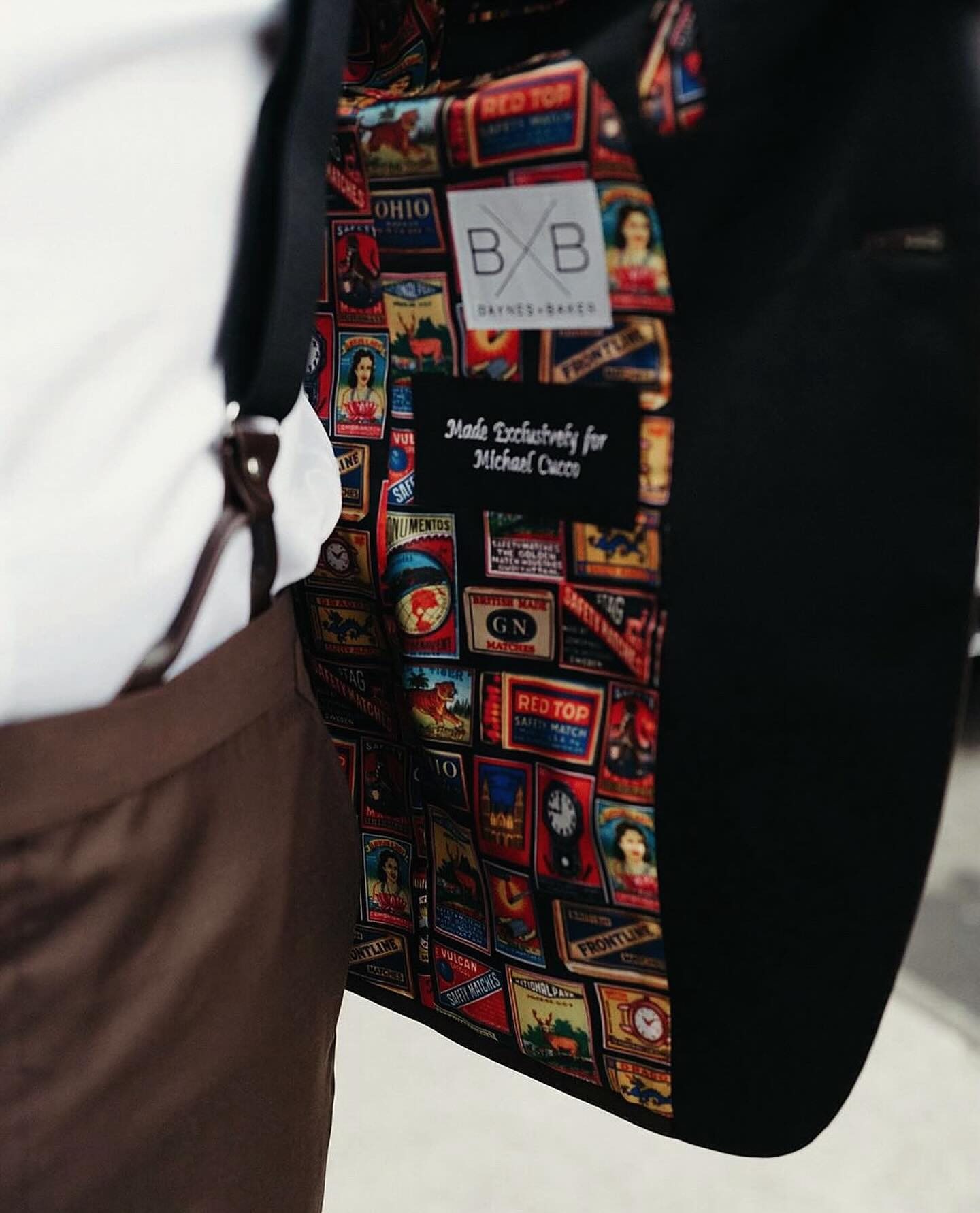 Custom lining for suit Baynes Baker